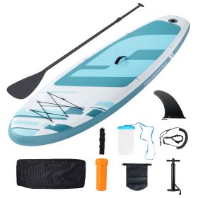 Inflatable Stand Up Paddle Board, 10.6' x 33" x 6" Wide SUP Paddleboard, with Board Accessories, Pump, Paddle, Fin, Phone Bag, Backpack, Ankle Leash,