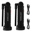 Rechargeable LED Work Light, 1200 mAh, Magnetic Mechanic Flashlight with Magnetic Base, 360° Rotation, 5 Lighting Modes, Foldable Grill Lamp for Mecha