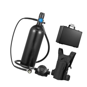 Mini Scuba Tank, 1.9L Portable Diving Tank for Underwater Breathing, Reusable Lung Diving Cylinder up to 35 Minutes Dive Time, Emergency Rescue Pony B