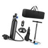 Mini Scuba Tank, 1L Portable Diving Tank for Underwater Breathing, Reusable Lung Diving Cylinder up to 20 Minutes Dive Time, Emergency Rescue Pony Bot