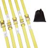 Ratchet Tie Down Straps (8PK), 4400 lb Break Strength, E-Track Endless Ratchet with 8 Premium 2" x 15' Rachet Tie Downs Heavy Duty, for Moving Securin