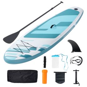 Inflatable Stand Up Paddle Board, 10' x 33" x 6" Wide SUP Paddleboard, with Board Accessories, Pump, Paddle, Fin, Phone Bag, Backpack, Ankle Leash, Re