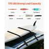 Soft Roof Rack Pads, 15.5-Inch Universal Car Roof Rack Pads, 176LBS Loading Capacity Luggage Kayak Carrier with Portable Storage Bag for SUP Canoe Sno