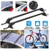 2PCS Universal 110cm/43-inch Car Roof Rack Cross Bar w/ Anti-Theft Lock Adjustable Window Frame for bike kayak cargo luggage