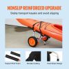 Heavy Duty Kayak Cart, 450lbs Load Capacity, Detachable Canoe Trolley Cart with 12'' Solid Tires, Adjustable Width & Nonslip Support Foot, for Kayaks