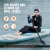 Inflatable Stand Up Paddle Board, 11' x 33" x 6" Wide SUP Paddleboard, with Board Accessories, Pump, Paddle, Fin, Phone Bag, Backpack, Ankle Leash, Re