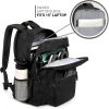 26L Black Backpack for College, and Travel: Water Resistant Bookbag