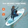 Inflatable Stand Up Paddle Board, 10.6' x 33" x 6" Wide SUP Paddleboard, with Board Accessories, Pump, Paddle, Fin, Phone Bag, Backpack, Ankle Leash,
