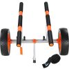 Heavy Duty Kayak Cart, 450lbs Load Capacity, Detachable Canoe Trolley Cart with 12'' Solid Tires, Adjustable Width & Nonslip Support Foot, for Kayaks