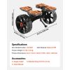 Kayak Cart, 300 lbs Load Capacity, Foldable Kayak Trolley with 10-inch Solid Rubber Tires & 1 Ratchet Strap, Paddle Board Trolley for Carrying Kayaks,