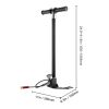 PCP Hand Pump, 4 Stage, 30Mpa 4500 PSI High Pressure PCP Air Rifile Filling Stirrup Pump with Oil-Moisture Filter Pressure Gauge, Stainless Steel for