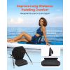 Kayak Seat, 1 Pack 1" Thick, Universal Paddle Board Seat with Back Support, Hexagonal Sit-on-Top Soft Padded Cushion with Storage Bag & Adjustable Str