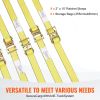 Ratchet Tie Down Straps (8PK), 4400 lb Break Strength, E-Track Endless Ratchet with 8 Premium 2" x 15' Rachet Tie Downs Heavy Duty, for Moving Securin