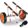 Heavy Duty Kayak Cart, 450lbs Load Capacity, Detachable Canoe Trolley Cart with 12'' Solid Tires, Adjustable Width & Nonslip Support Foot, for Kayaks
