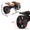 Kayak Cart, 300 lbs Load Capacity, Foldable Kayak Trolley with 10-inch Solid Rubber Tires & 1 Ratchet Strap, Paddle Board Trolley for Carrying Kayaks,