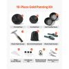 Gold Panning Kit, 10 in and 14 in Pans, 19 PCS Portable Prospecting Equipment Kit with Classifier Sieves, Sand Magnet, Rock Pick, Scoops, Backpack, an