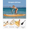 Inflatable Stand Up Paddle Board, 11.6' x 35" x 6" Wide Ultra-Light SUP Paddleboard, All Accessories Included, Pump, Paddle, Fin, Backpack, Ankle Leas