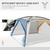 12' x 12' Screen House, UV50+ Screen Tent with 2 Doors & Carry Bag for Outdoor Camping Activities, Easy Setup, White
