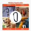 10 PCS Black Carabiner, Caribeaner Clip, Spring Snap Hook for Keychain Clip, 3.07" Aluminum Alloy D Ring Shape Carabeaner with 20 PCS Keyring, Multipu
