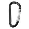 10 PCS Black Carabiner, Caribeaner Clip, Spring Snap Hook for Keychain Clip, 3.07" Aluminum Alloy D Ring Shape Carabeaner with 20 PCS Keyring, Multipu