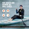Inflatable Stand Up Paddle Board, 10.6' x 33" x 6" Wide SUP Paddleboard, with Board Accessories, Pump, Paddle, Fin, Phone Bag, Backpack, Ankle Leash,