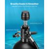 Mini Scuba Tank, 1.9L Portable Diving Tank for Underwater Breathing, Reusable Lung Diving Cylinder up to 35 Minutes Dive Time, Emergency Rescue Pony B