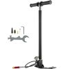 PCP Hand Pump, 4 Stage, 30Mpa 4500 PSI High Pressure PCP Air Rifile Filling Stirrup Pump with Oil-Moisture Filter Pressure Gauge, Stainless Steel for