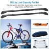 2PCS Universal 110cm/43-inch Car Roof Rack Cross Bar w/ Anti-Theft Lock Adjustable Window Frame for bike kayak cargo luggage