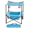 Folding Camping Table, Portable Outdoor Lightweight Picnic Table, 600D Oxford Fabric Waterproof Canvas Travel Beach Tables, with 4 Cup Holders, Carry