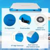10' x 7' Inflatable Dock Platform with Air Pump & Backpack, For Pool Beach Ocean Blue