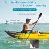 Inflatable 2-person Kayak Set with Aluminium Oars and Repair Kit