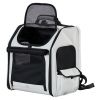 Pet Carrier Backpack, Expandable Cat Dog Carrier with Back Extension, Breathable Mesh Travel Backpack for Small Dogs Cats, Soft-Sided Pet Backpack Hol